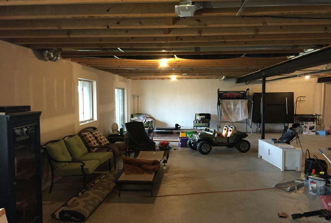 finished basement South Lyon Before
