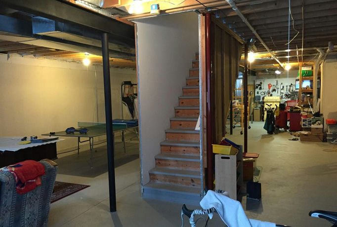 finished basement Northville Before