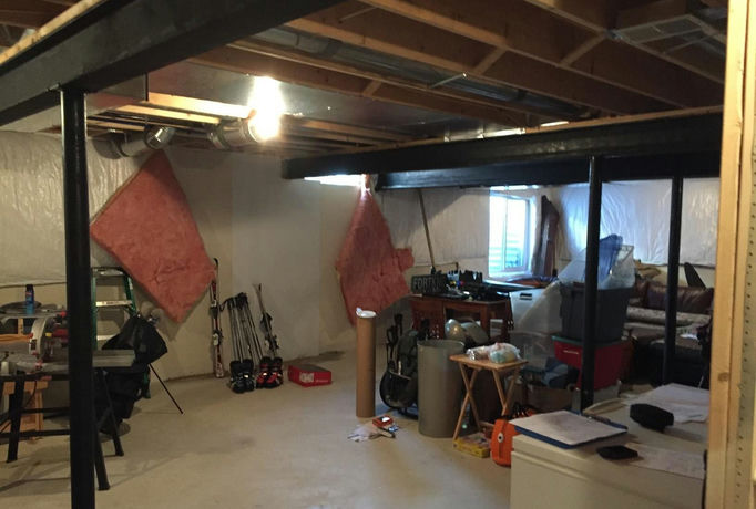 finished basement Westland Before