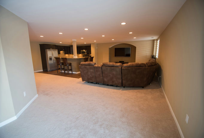 finished basement New Hudson After