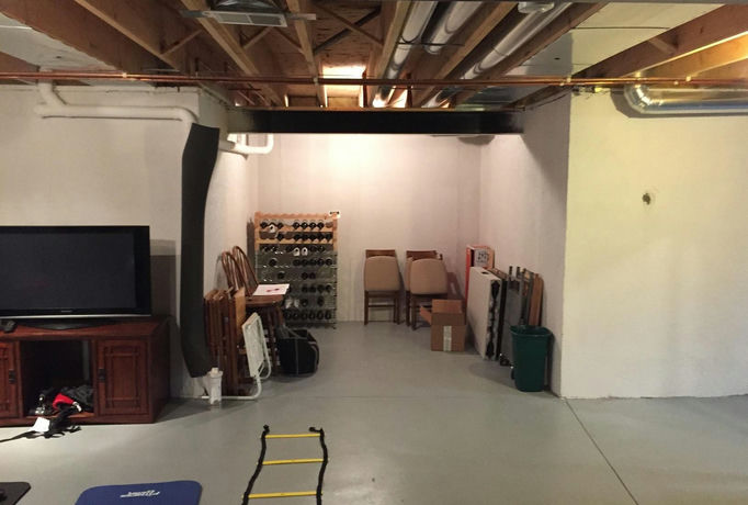 finished basement Northville Before